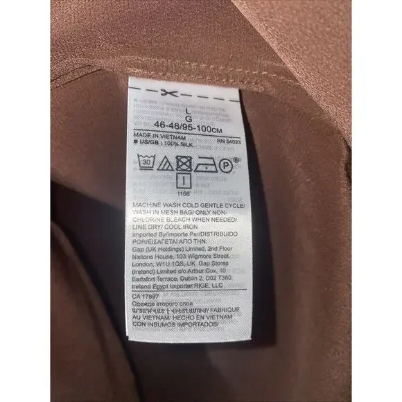 Lot Of 2: NWT Banana Republic Intimates 100% Silk Light / Dark Brown Slips L - Picture 4 of 9